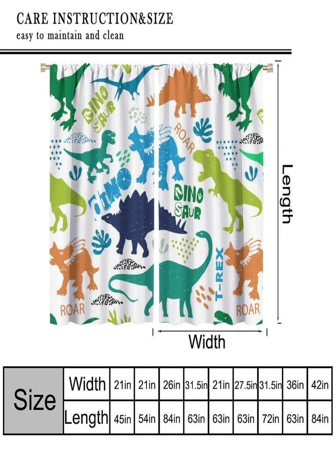 YCness Kids Dinosaur Curtains Cartoon Dino Blackout Boys Window Treatments for Boys Girls Children Nursery Living Room Bedroom Decor Fabric Set 2 Panel 42x45 Inch 30% Shading Rate - Image 2